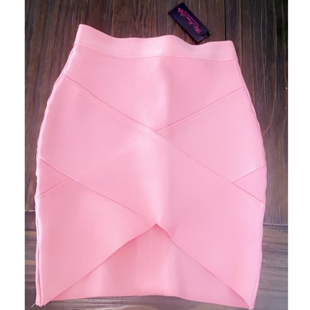 Sexy pink mini bandage skirt  Hot Miami Styles (m)